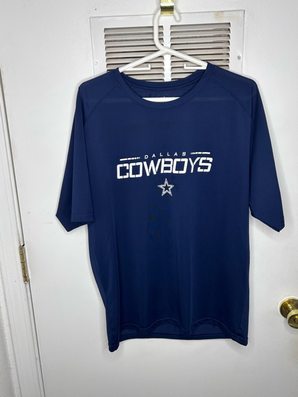 Dallas Cowboys NFL Team Apparel Performance T-Shirt Men's Large Blue Polyester